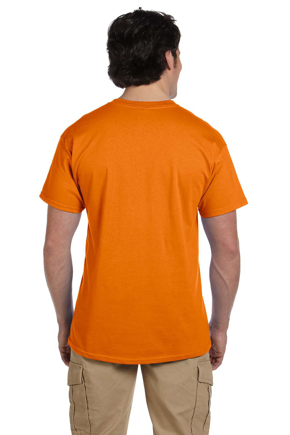 Fruit Of The Loom 3931 Mens HD Jersey Short Sleeve Crewneck T-Shirt Tennessee Orange Back