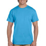 Fruit Of The Loom Mens HD Jersey Short Sleeve Crewneck T-Shirt - Aquatic Blue - Closeout