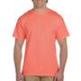 Fruit Of The Loom Mens HD Jersey Short Sleeve Crewneck T-Shirt - Heather Retro Coral