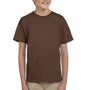 Fruit Of The Loom Youth HD Jersey Short Sleeve Crewneck T-Shirt - Chocolate Brown