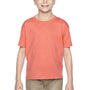 Fruit Of The Loom Youth HD Jersey Short Sleeve Crewneck T-Shirt - Heather Retro Coral