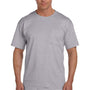 Fruit Of The Loom Mens HD Jersey Short Sleeve Crewneck T-Shirt w/ Pocket - Heather Grey
