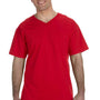 Fruit Of The Loom Mens HD Jersey Short Sleeve V-Neck T-Shirt - True Red