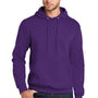 Port & Company Mens Core Pill Resistant Fleece Hooded Sweatshirt Hoodie - Team Purple