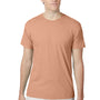 Hanes Mens X-Temp FreshIQ Moisture Wicking Short Sleeve Crewneck T-Shirt - Heather Cantaloupe Orange