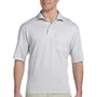 Jerzees Mens SpotShield Stain Resistant Short Sleeve Polo Shirt w/ Pocket - Ash Grey
