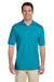 Jerzees 437 Mens SpotShield Stain Resistant Short Sleeve Polo Shirt California Blue Front