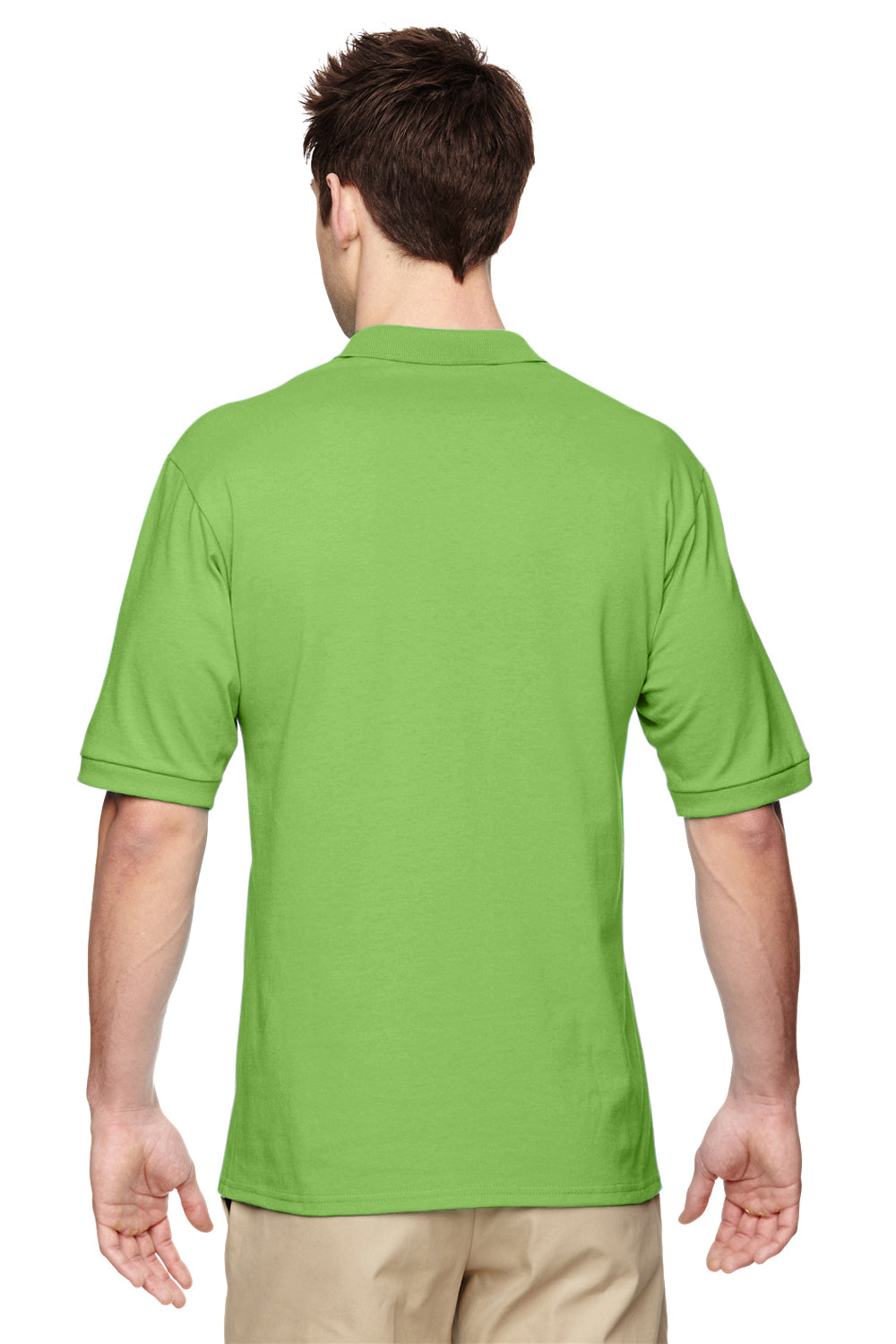 Jerzees 437 Mens SpotShield Stain Resistant Short Sleeve Polo Shirt Kiwi Green Back