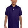 Jerzees Youth SpotShield Stain Resistant Short Sleeve Polo Shirt - Deep Purple