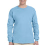 Fruit Of The Loom Mens HD Jersey Long Sleeve Crewneck T-Shirt - Light Blue