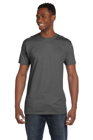 Hanes 4980 Mens Nano-T Short Sleeve Crewneck T-Shirt Smoke Grey Front