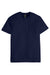 Hanes 498PT Mens Perfect-T PreTreat Short Sleeve Crewneck T-Shirt Navy Blue Flat Front