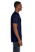Hanes 498PT Mens Perfect-T PreTreat Short Sleeve Crewneck T-Shirt Navy Blue Side