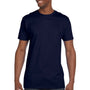 Hanes Mens Perfect-T PreTreat Short Sleeve Crewneck T-Shirt - Navy Blue - NEW