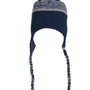 J America Mens Backcountry Knit Pom Beanie - Navy Blue/Grey