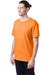 Hanes 5170 Mens EcoSmart Short Sleeve Crewneck T-Shirt Safety Orange 3Q