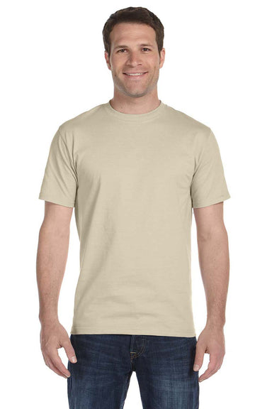 Hanes 5180 Mens Beefy-T Short Sleeve Crewneck T-Shirt Sand Brown Front