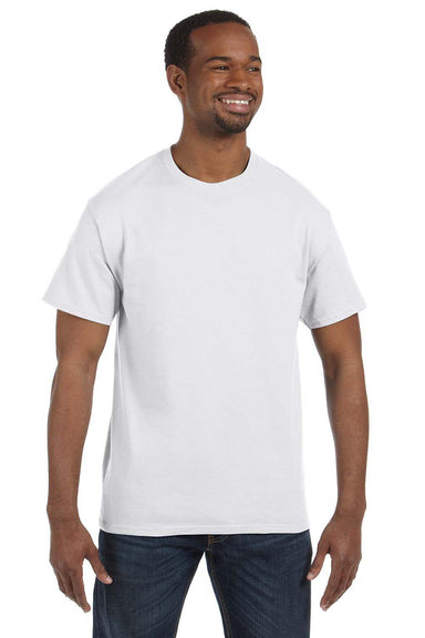 Hanes 5250T Mens ComfortSoft Short Sleeve Crewneck T-Shirt White Front