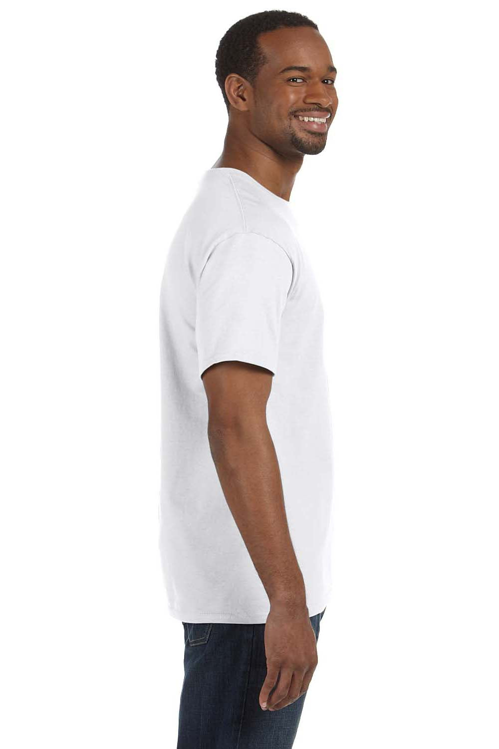 Hanes 5250T Mens ComfortSoft Short Sleeve Crewneck T-Shirt White Side