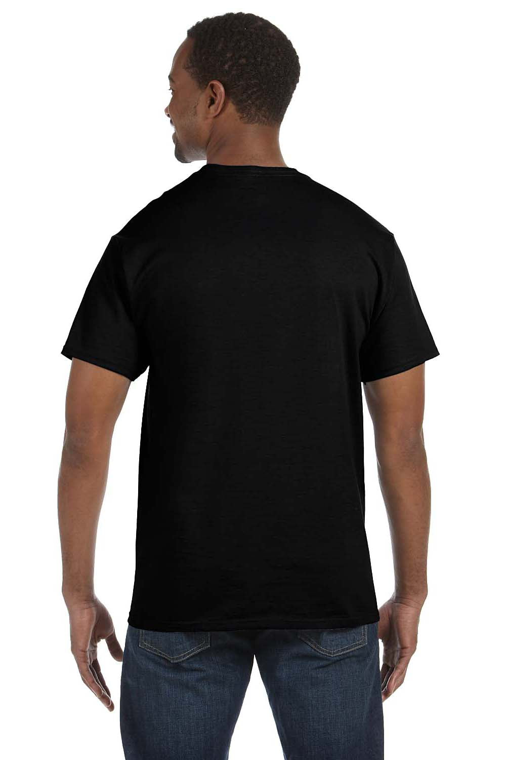 Hanes 5250T Mens ComfortSoft Short Sleeve Crewneck T-Shirt Black Back