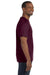 Hanes 5250T Mens ComfortSoft Short Sleeve Crewneck T-Shirt Maroon Side