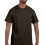 Hanes Mens ComfortSoft Short Sleeve Crewneck T-Shirt - Dark Chocolate Brown