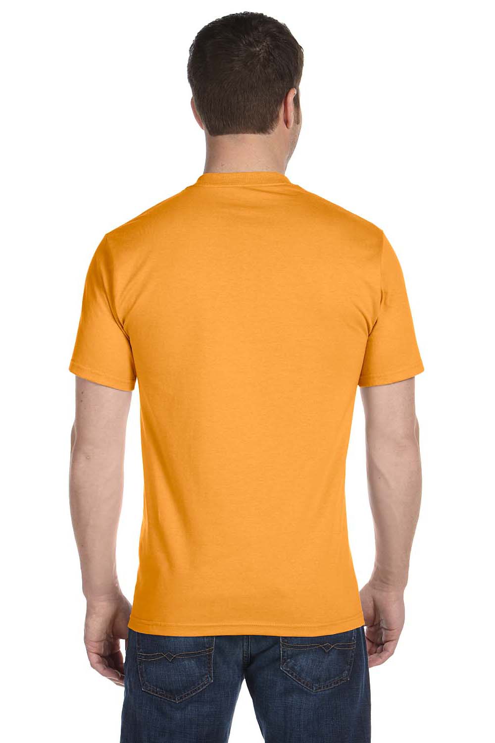 Hanes 5280 Mens ComfortSoft Short Sleeve Crewneck T-Shirt Gold Back