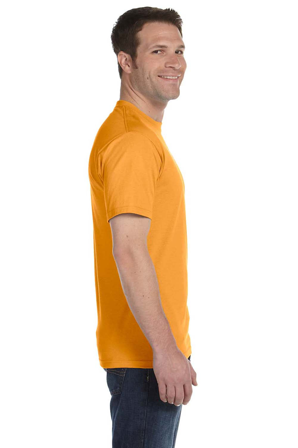 Hanes 5280 Mens ComfortSoft Short Sleeve Crewneck T-Shirt Gold Side
