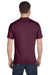 Hanes 5280 Mens ComfortSoft Short Sleeve Crewneck T-Shirt Maroon Back