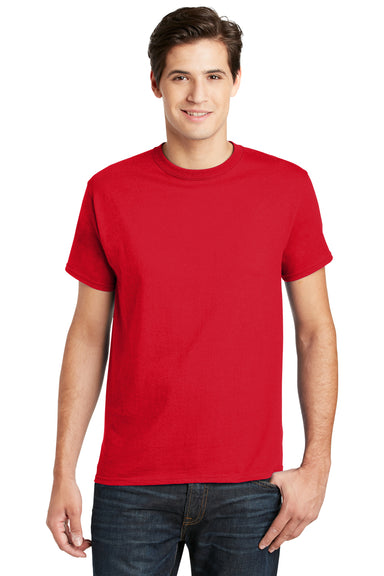 Hanes Mens ComfortSoft Short Sleeve Crewneck T-Shirt Athletic Red Front