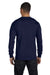 Hanes 5286 Mens ComfortSoft Long Sleeve Crewneck T-Shirt Navy Blue Back