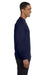 Hanes 5286 Mens ComfortSoft Long Sleeve Crewneck T-Shirt Navy Blue Side