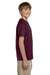 Hanes 5370 Youth EcoSmart Short Sleeve Crewneck T-Shirt Maroon Side
