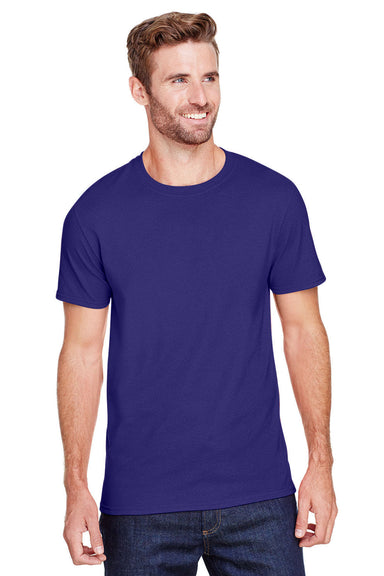 Jerzees 560MR Mens Premium Blend Short Sleeve Crewneck T-Shirt Purple Front