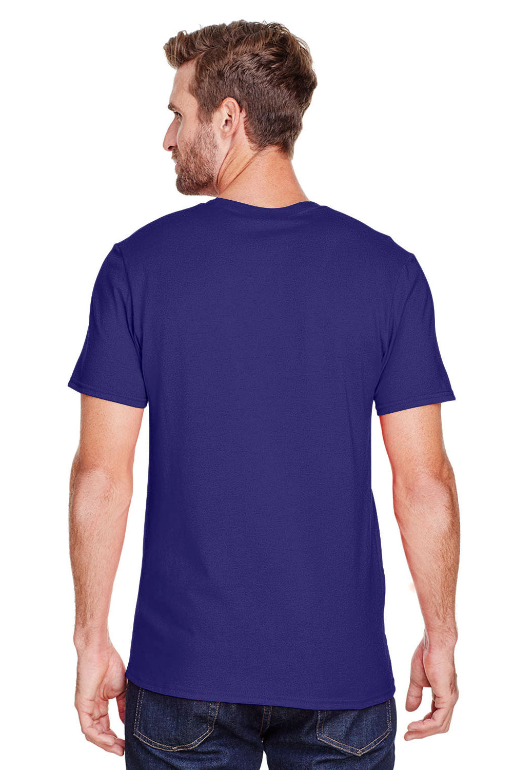 Jerzees 560MR Mens Premium Blend Short Sleeve Crewneck T-Shirt Purple Back