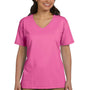 Hanes Womens ComfortSoft Short Sleeve V-Neck T-Shirt - Pink - Closeout