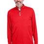 Puma Mens Icon Performance Moisture Wicking 1/4 Zip Sweatshirt - High Risk Red