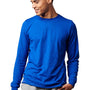 Russell Athletic Mens Classic Long Sleeve Crewneck T-Shirt - Royal Blue