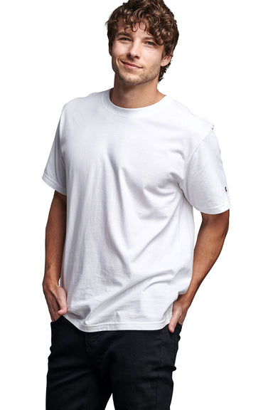 Russell Athletic 600MRUS Mens Classic Short Sleeve Crewneck T-Shirt White Front