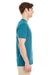 Jerzees 601MR Mens Short Sleeve Crewneck T-Shirt Heather Mosiac Blue Side