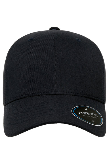 Flexfit 6100NU Mens NU Flexfit Hat Dark Navy Blue Front