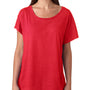 Next Level Womens Dolman Jersey Short Sleeve Scoop Neck T-Shirt - Vintage Red - Closeout
