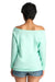 Next Level 6951 French Terry 3/4 Sleeve Wide Neck T-Shirt Mint Green Back