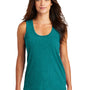 District Womens Perfect Tri Tank Top - Heather Teal Blue