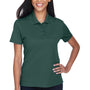 Core 365 Womens Origin Performance Moisture Wicking Short Sleeve Polo Shirt w/ Pocket - Forest Green