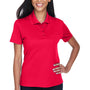 Core 365 Womens Origin Performance Moisture Wicking Short Sleeve Polo Shirt w/ Pocket - Classic Red
