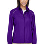 Core 365 Womens Motivate Water Resistant Full Zip Jacket - Campus Purple