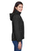 Core 365 78189 Womens Brisk Full Zip Hooded Jacket Black Side