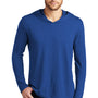 District Mens Perfect Tri Long Sleeve Hooded T-Shirt Hoodie - Deep Royal Blue