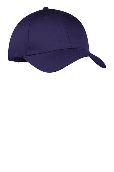 Port & Company YCP80 Twill Hat Purple Front